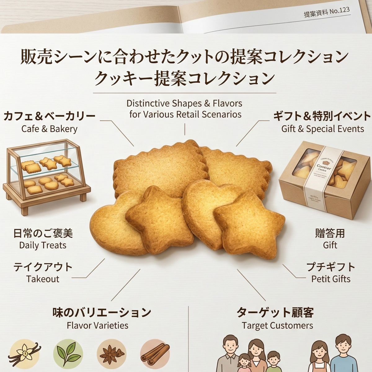 販売シーンに合わせたクッキー提案