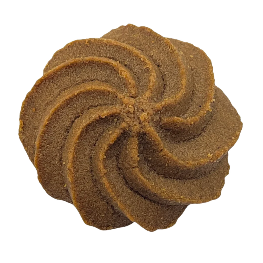 花のように絞ったココアのポシェクッキー