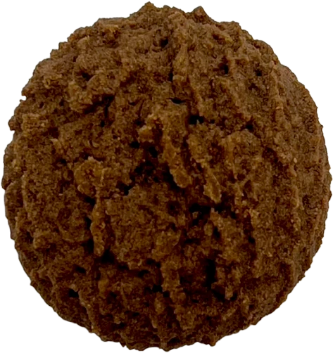 チョコ味の丸型ワイヤーカットクッキー