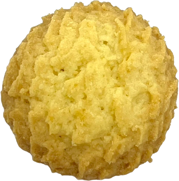 プレーン味の丸型ワイヤーカットクッキー