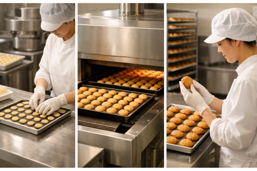 クッキー工場ではどんな機械を使う？福徳製菓の製造工程と工夫