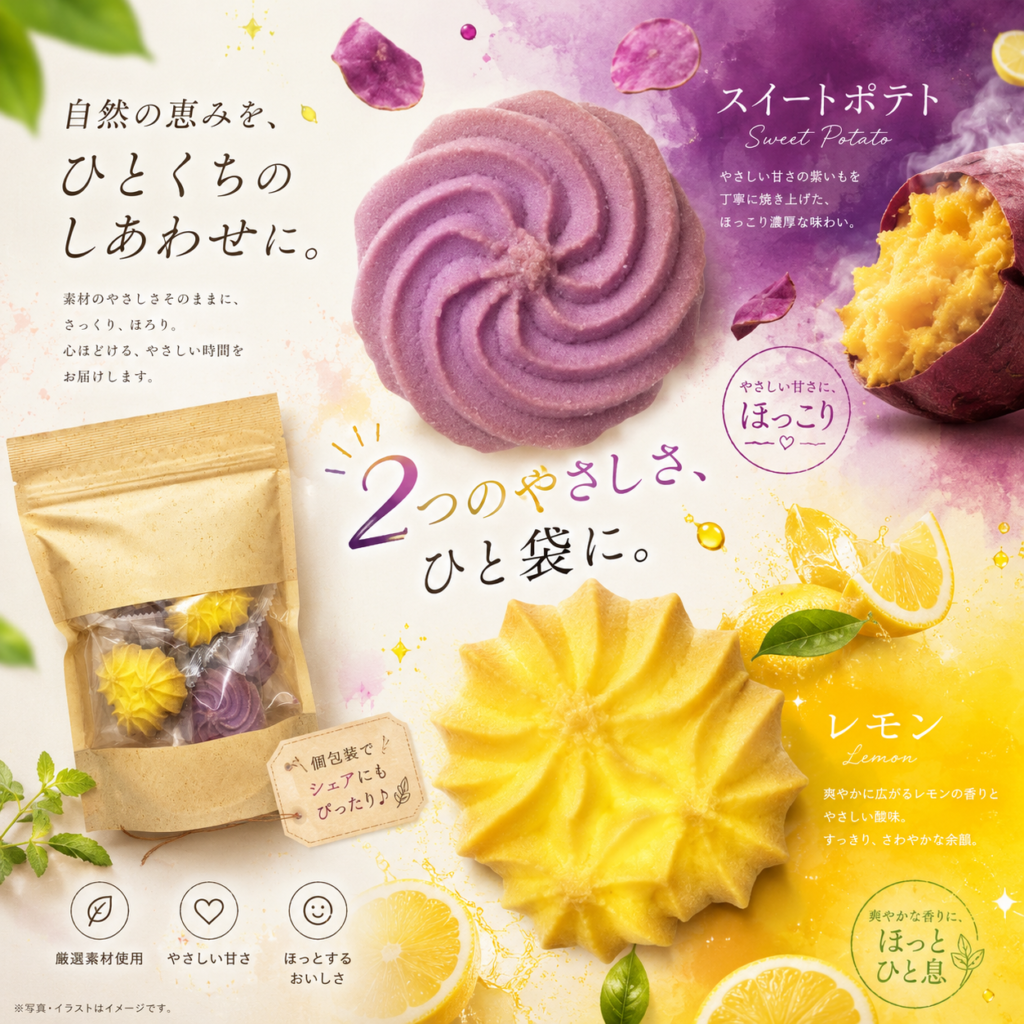 レモン&スイートポテトクッキー 店頭販売限定 新商品のご案内