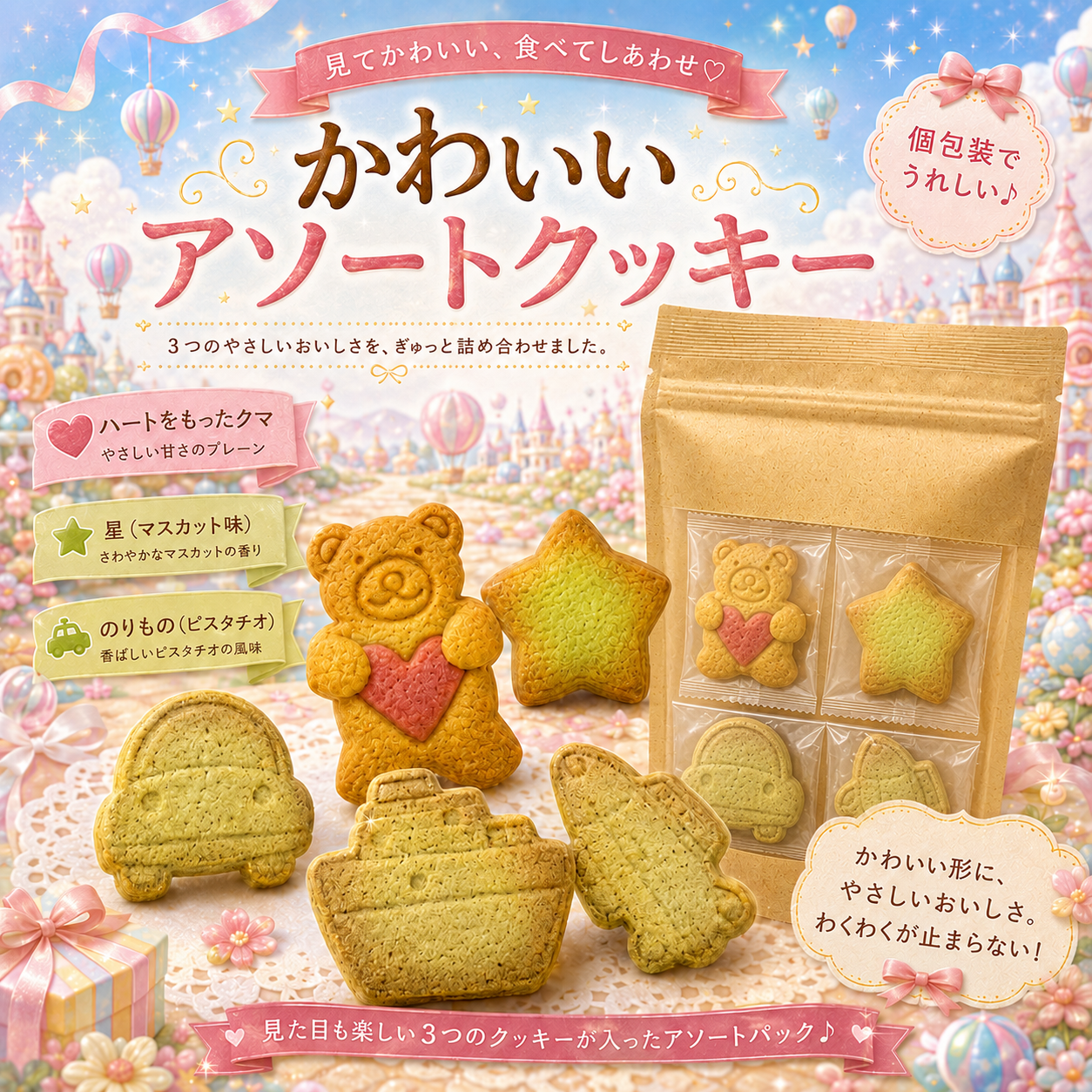 かわいいアソートクッキー 店頭販売開始のお知らせ | フクトククッキー