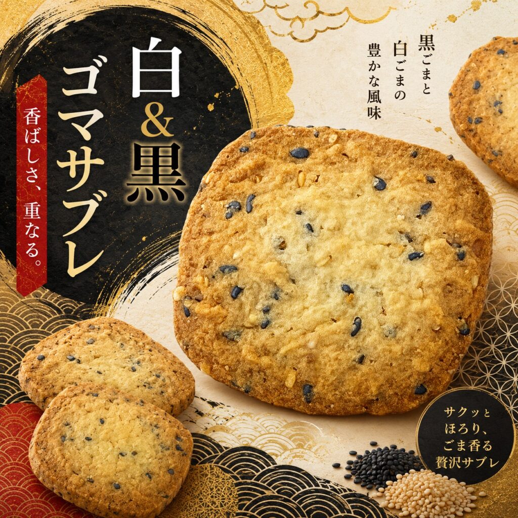 白&黒ごまサブレ 店頭販売のお知らせ